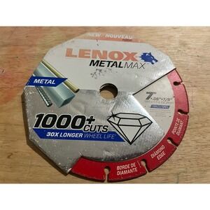 Lenox metal max 7x0.6x7/8 Circular Blade Wheel For Metal 1000+cut diamond edge